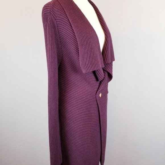 CAbi Regal Mulberry Wine Knit Cardigan Sweater #3350   Women's Size Medium - Picture 7 of 9